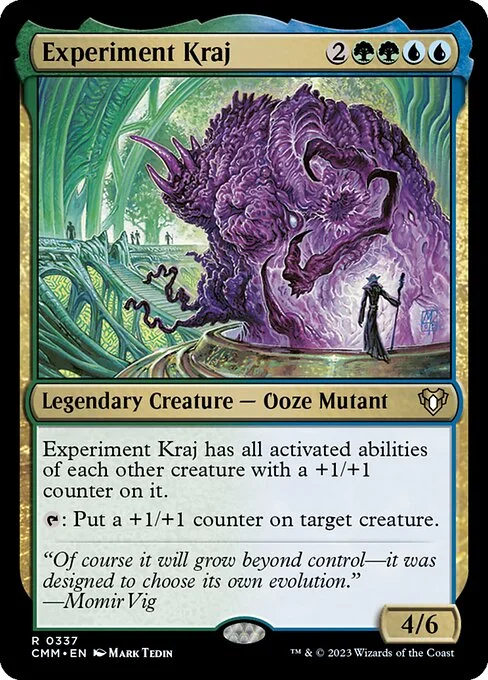 Experiment Kraj, carta Magic di tipo Legendary Creature — Ooze Mutant illustrata da Mark Tedin