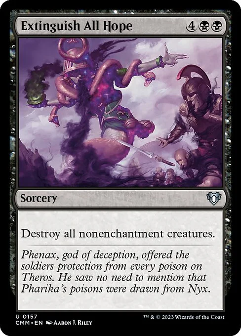 Extinguish All Hope, carta Magic di tipo Sorcery illustrata da Aaron J. Riley