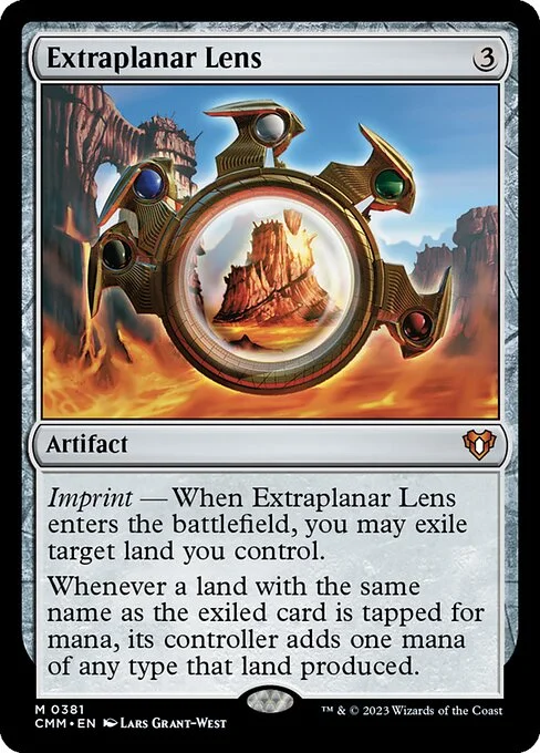 Extraplanar Lens, carta Magic di tipo Artifact illustrata da Lars Grant-West