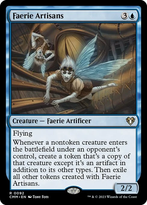 Faerie Artisans, carta Magic di tipo Creature — Faerie Artificer illustrata da Tony Foti
