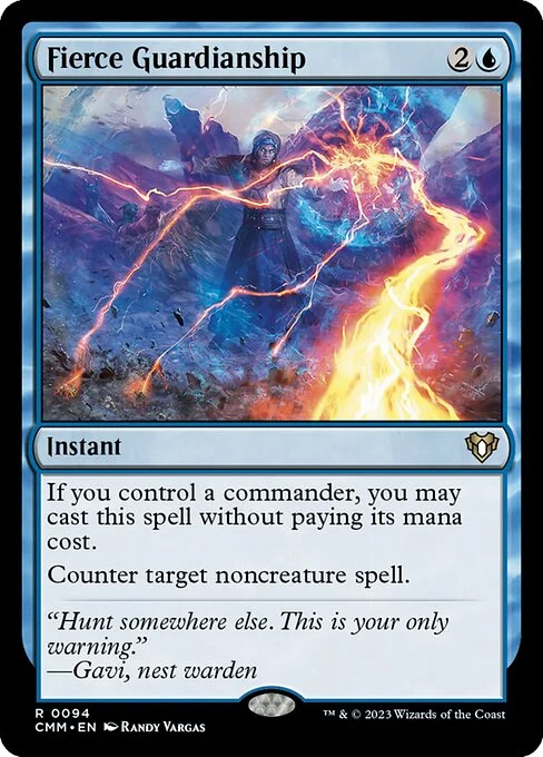 Fierce Guardianship, carta Magic di tipo Instant illustrata da Randy Vargas