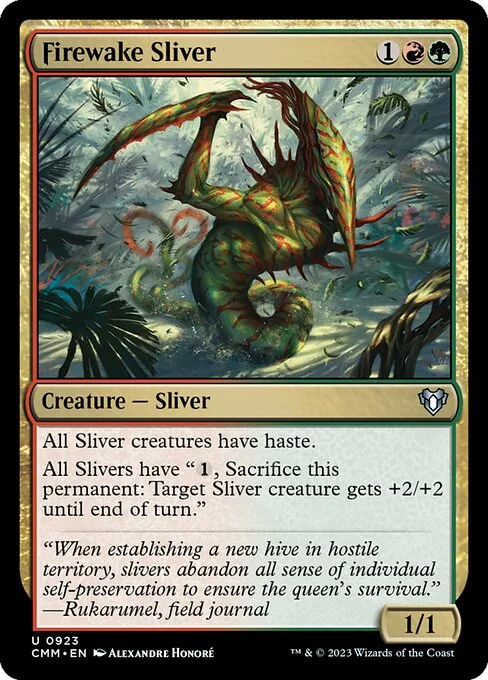 Firewake Sliver, carta Magic di tipo Creature — Sliver illustrata da Alexandre Honoré