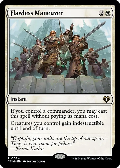 Flawless Maneuver, carta Magic di tipo Instant illustrata da Zoltan Boros