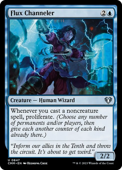 Flux Channeler, carta Magic di tipo Creature — Human Wizard illustrata da Heonhwa
