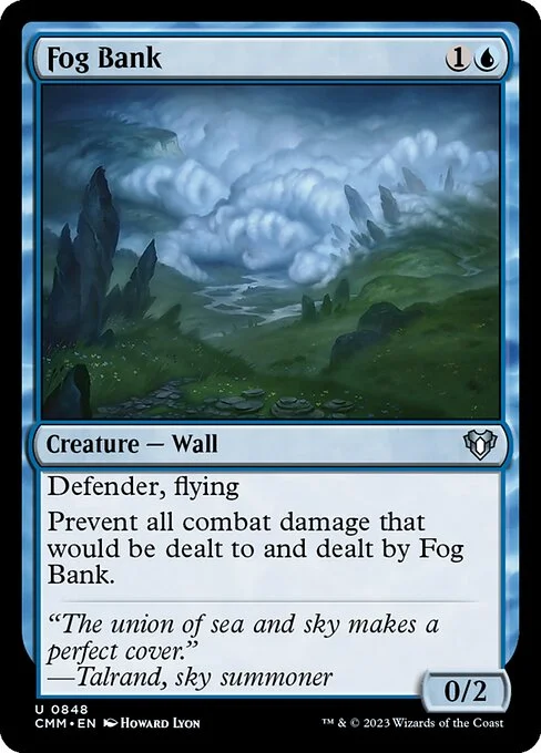 Fog Bank, carta Magic di tipo Creature — Wall illustrata da Howard Lyon