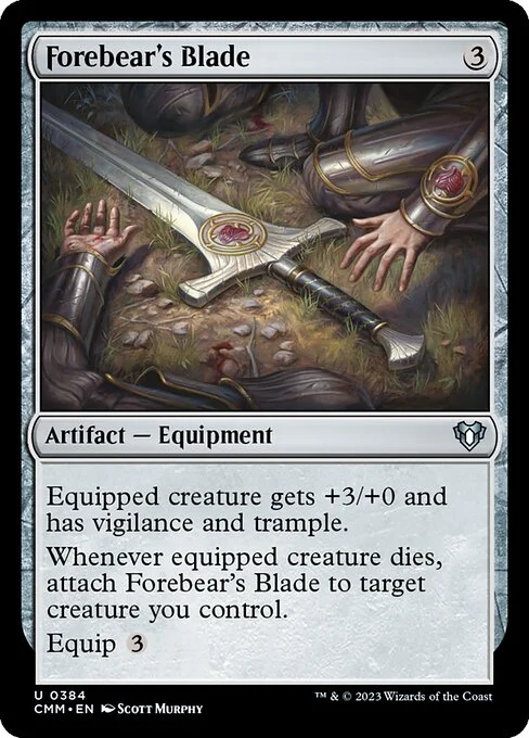 Forebear's Blade, carta Magic di tipo Artifact — Equipment illustrata da Scott Murphy
