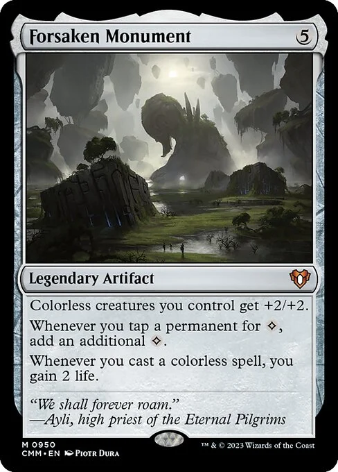 Forsaken Monument, carta Magic di tipo Legendary Artifact illustrata da Piotr Dura