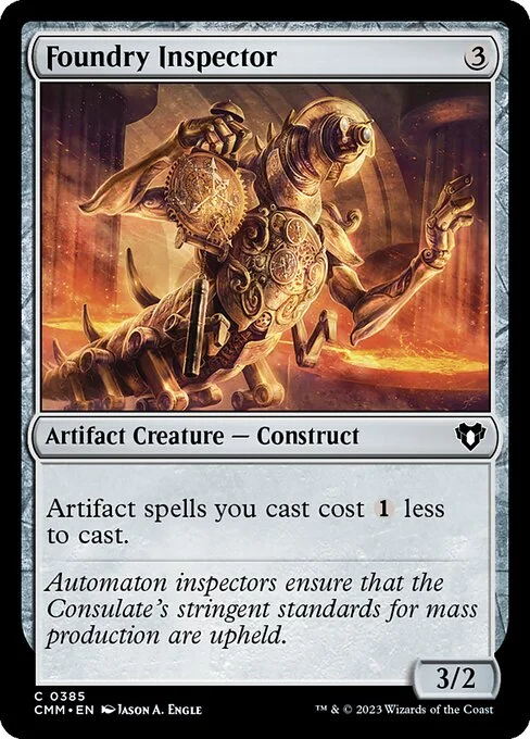 Foundry Inspector, carta Magic di tipo Artifact Creature — Construct illustrata da Jason A. Engle