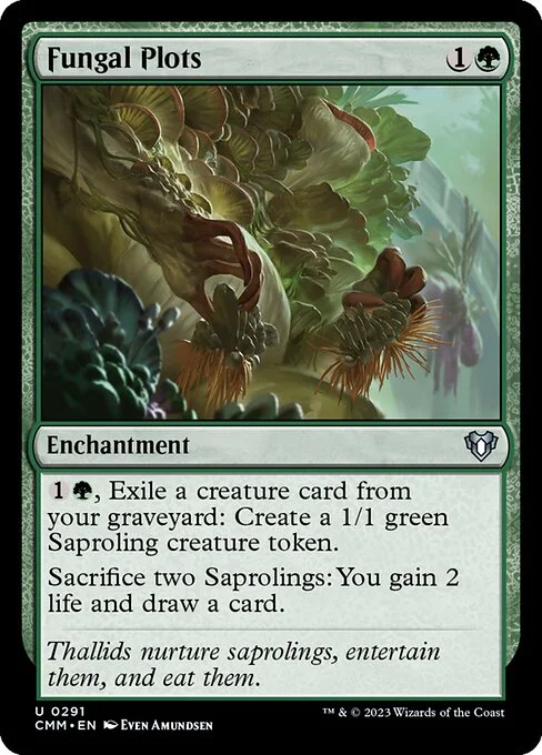 Fungal Plots, carta Magic di tipo Enchantment illustrata da Even Amundsen
