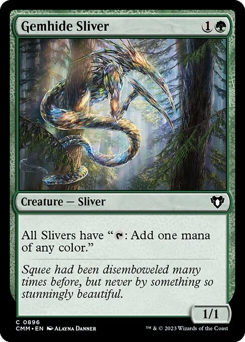 Gemhide Sliver, carta Magic di tipo Creature — Sliver illustrata da Alayna Danner