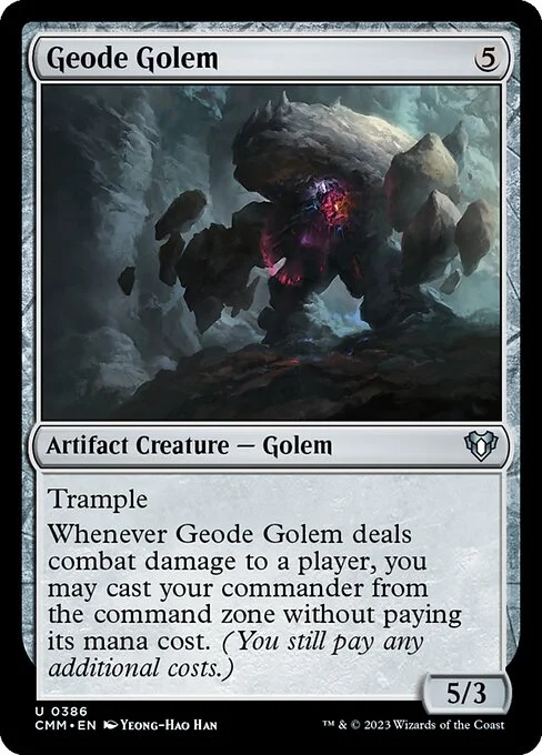 Geode Golem, carta Magic di tipo Artifact Creature — Golem illustrata da Yeong-Hao Han