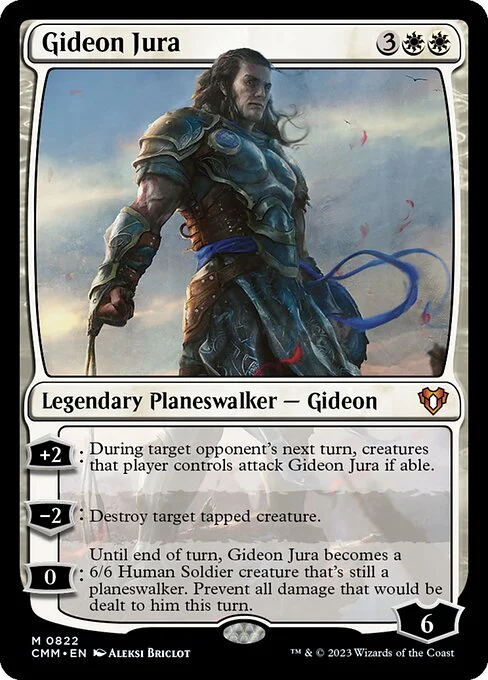Gideon Jura, carta Magic di tipo Legendary Planeswalker — Gideon illustrata da Aleksi Briclot
