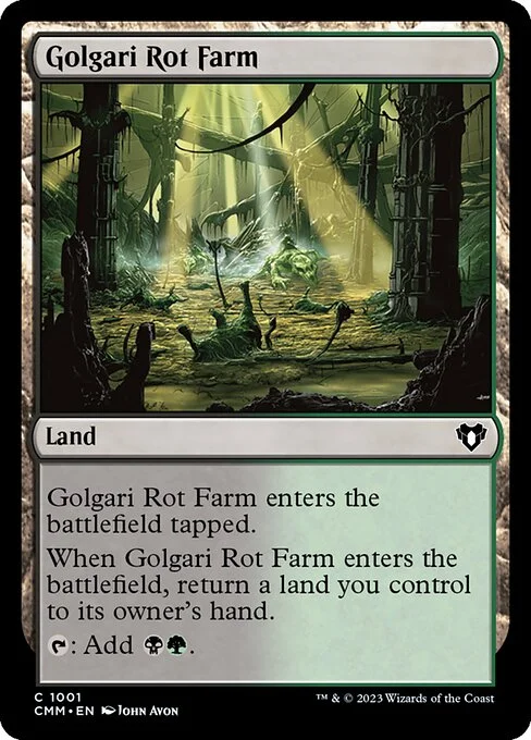 Golgari Rot Farm, carta Magic di tipo Land illustrata da John Avon