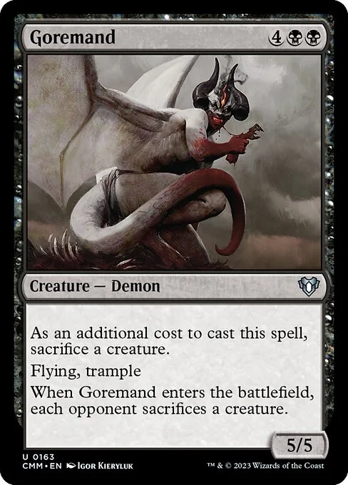 Goremand, carta Magic di tipo Creature — Demon illustrata da Igor Kieryluk