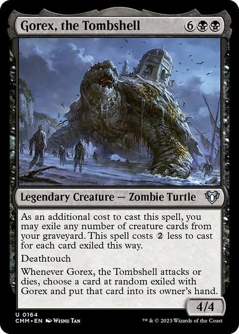 Gorex, the Tombshell, carta Magic di tipo Legendary Creature — Zombie Turtle illustrata da Wisnu Tan