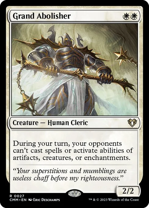 Grand Abolisher, carta Magic di tipo Creature — Human Cleric illustrata da Eric Deschamps