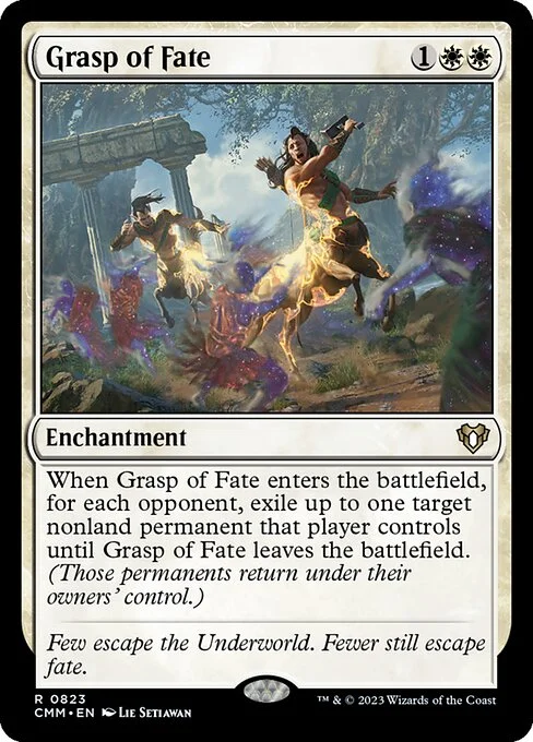 Grasp of Fate, carta Magic di tipo Enchantment illustrata da Lie Setiawan