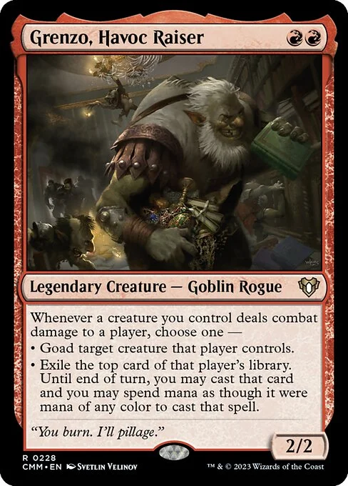 Grenzo, Havoc Raiser, carta Magic di tipo Legendary Creature — Goblin Rogue illustrata da Svetlin Velinov