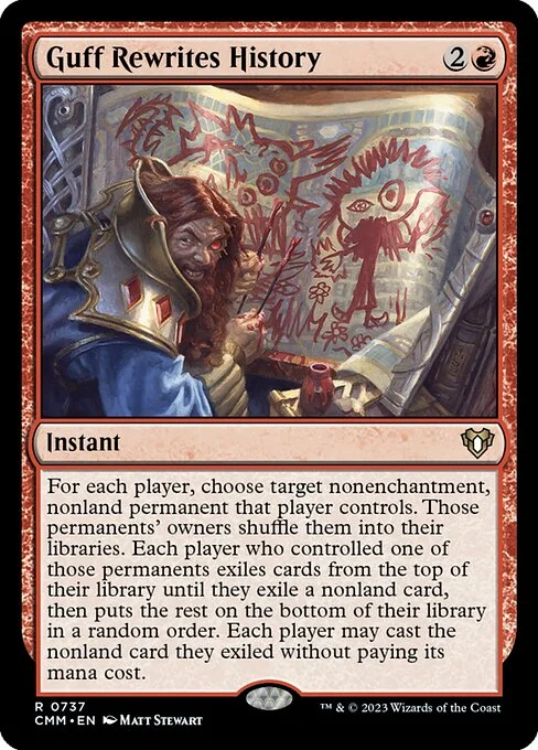 Guff Rewrites History, carta Magic di tipo Instant illustrata da Matt Stewart