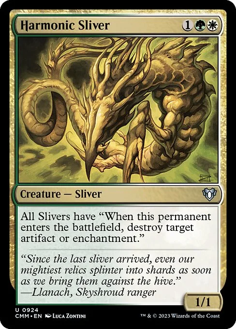 Harmonic Sliver, carta Magic di tipo Creature — Sliver illustrata da Luca Zontini