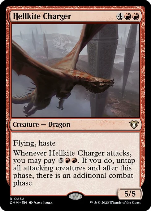 Hellkite Charger, carta Magic di tipo Creature — Dragon illustrata da Jaime Jones