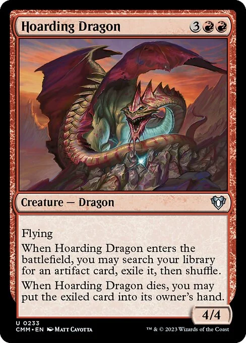 Hoarding Dragon, carta Magic di tipo Creature — Dragon illustrata da Matt Cavotta