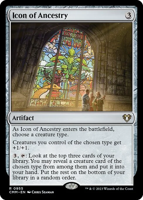 Icon of Ancestry, carta Magic di tipo Artifact illustrata da Chris Seaman