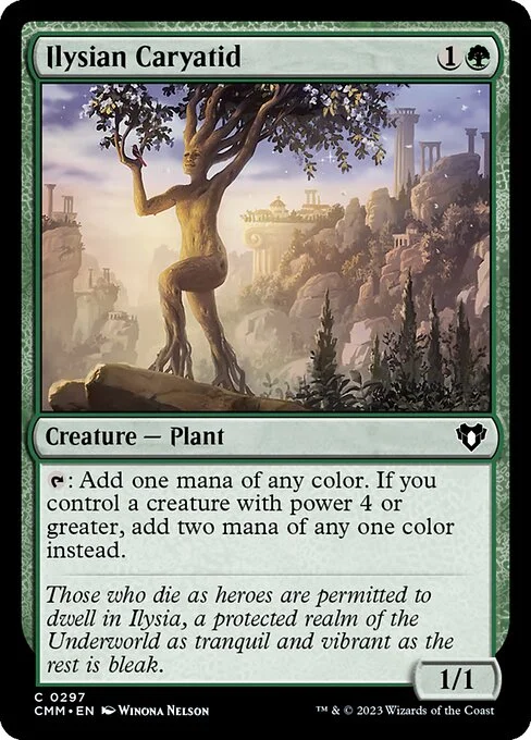 Ilysian Caryatid, carta Magic di tipo Creature — Plant illustrata da Winona Nelson