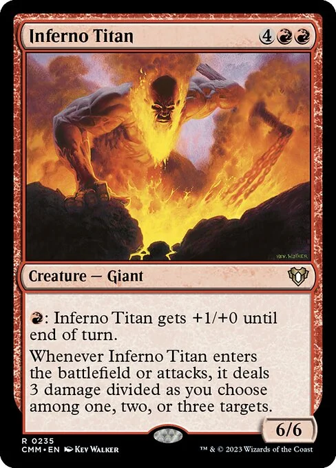 Inferno Titan, carta Magic di tipo Creature — Giant illustrata da Kev Walker