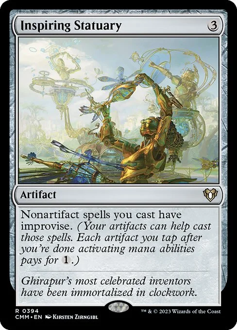 Inspiring Statuary, carta Magic di tipo Artifact illustrata da Kirsten Zirngibl