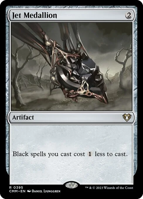 Jet Medallion, carta Magic di tipo Artifact illustrata da Daniel Ljunggren