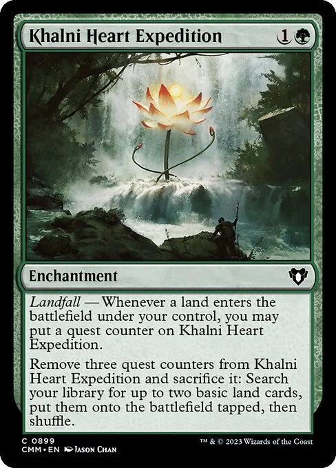 Khalni Heart Expedition, carta Magic di tipo Enchantment illustrata da Jason Chan