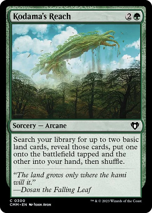 Kodama's Reach, carta Magic di tipo Sorcery — Arcane illustrata da John Avon