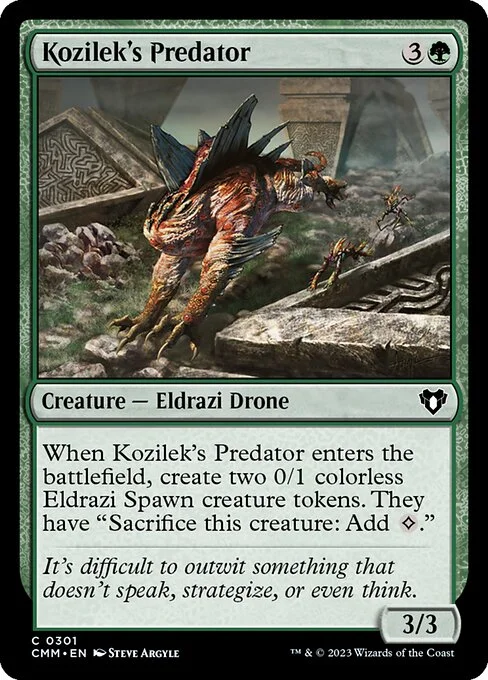 Kozilek's Predator, carta Magic di tipo Creature — Eldrazi Drone illustrata da Steve Argyle