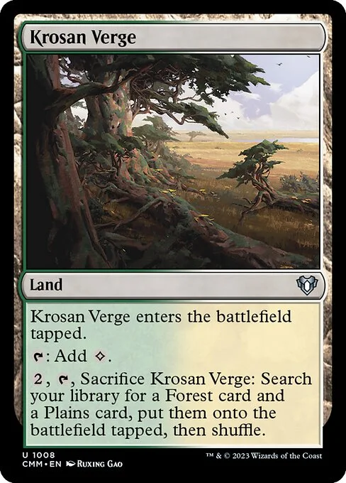 Krosan Verge, carta Magic di tipo Land illustrata da Ruxing Gao