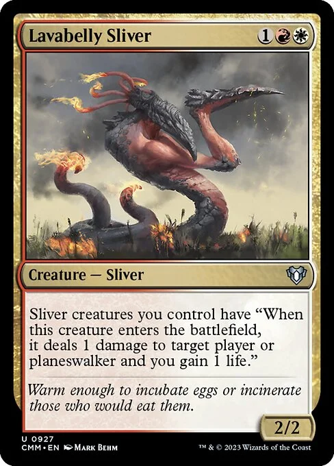 Lavabelly Sliver, carta Magic di tipo Creature — Sliver illustrata da Mark Behm