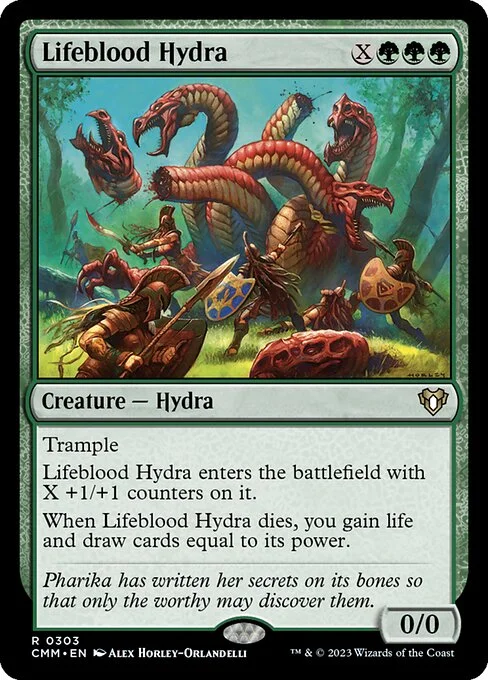 Lifeblood Hydra, carta Magic di tipo Creature — Hydra illustrata da Alex Horley-Orlandelli