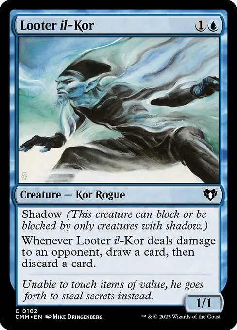 Looter il-Kor, carta Magic di tipo Creature — Kor Rogue illustrata da Mike Dringenberg