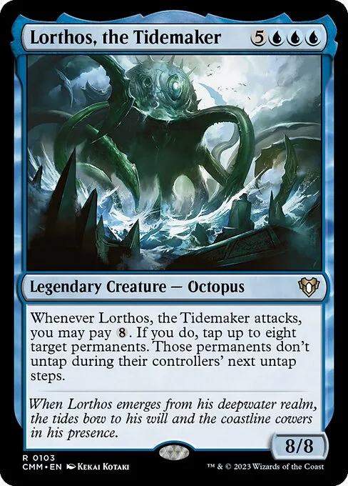 Lorthos, the Tidemaker, carta Magic di tipo Legendary Creature — Octopus illustrata da Kekai Kotaki