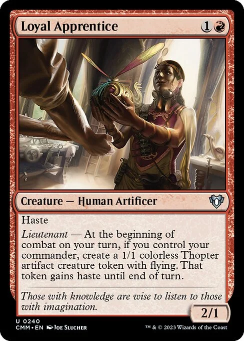 Loyal Apprentice, carta Magic di tipo Creature — Human Artificer illustrata da Joe Slucher