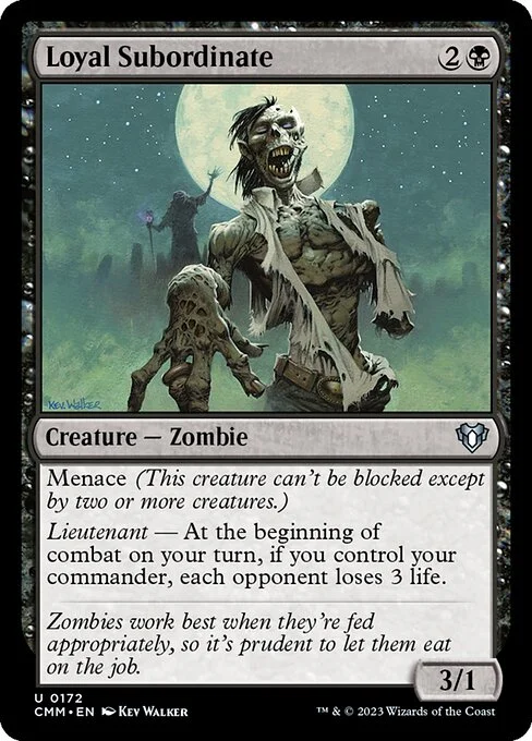 Loyal Subordinate, carta Magic di tipo Creature — Zombie illustrata da Kev Walker