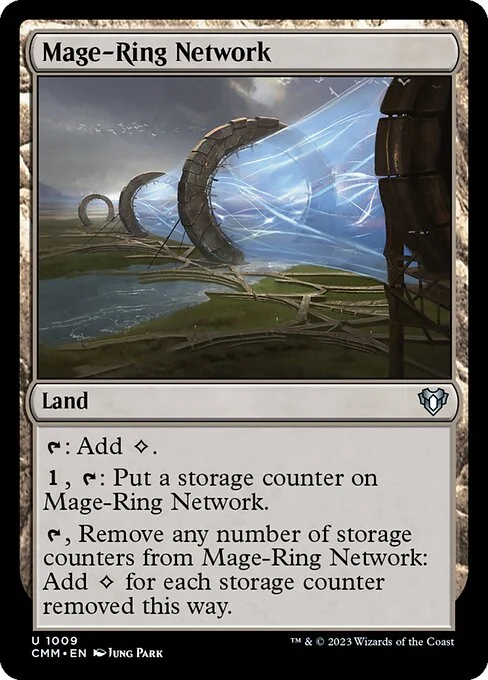 Mage-Ring Network, carta Magic di tipo Land illustrata da Jung Park