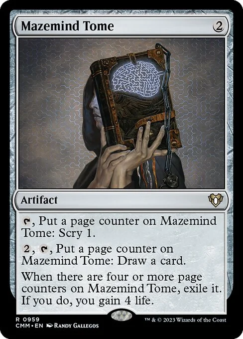 Mazemind Tome, carta Magic di tipo Artifact — Book illustrata da Randy Gallegos