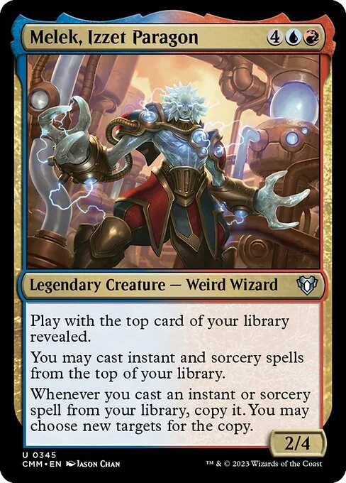 Melek, Izzet Paragon, carta Magic di tipo Legendary Creature — Weird Wizard illustrata da Jason Chan