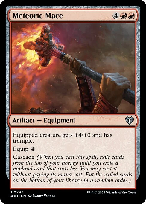 Meteoric Mace, carta Magic di tipo Artifact — Equipment illustrata da Randy Vargas