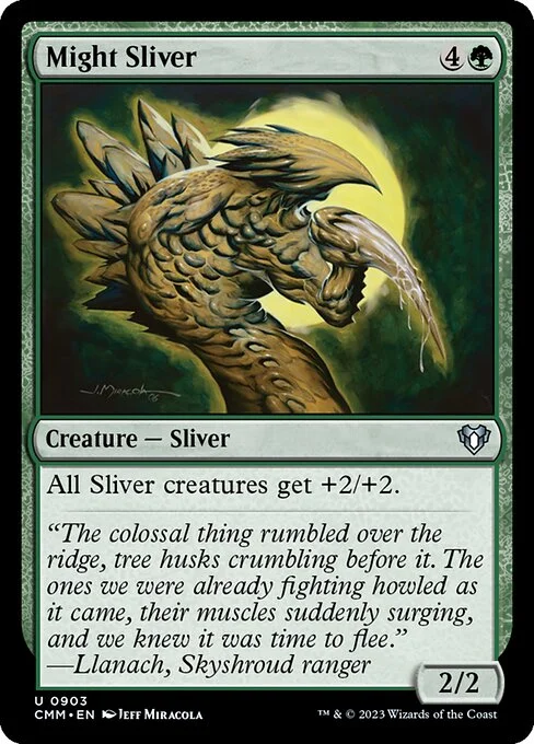 Might Sliver, carta Magic di tipo Creature — Sliver illustrata da Jeff Miracola
