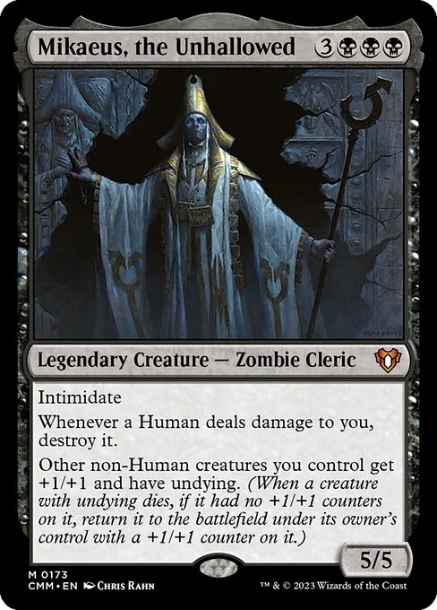 Mikaeus, the Unhallowed, carta Magic di tipo Legendary Creature — Zombie Cleric illustrata da Chris Rahn
