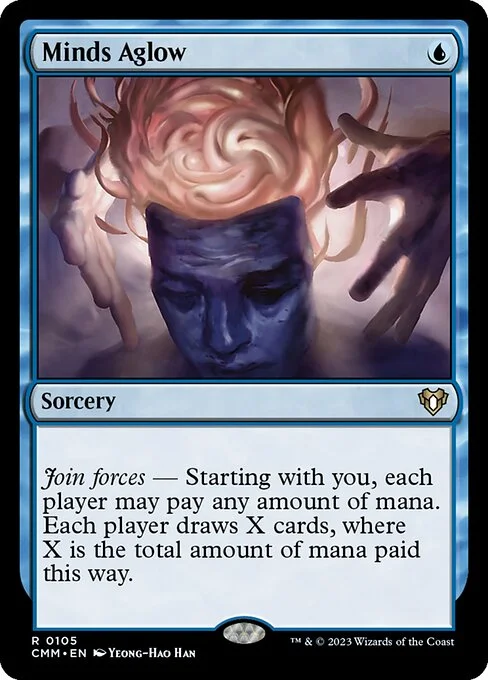 Minds Aglow, carta Magic di tipo Sorcery illustrata da Yeong-Hao Han