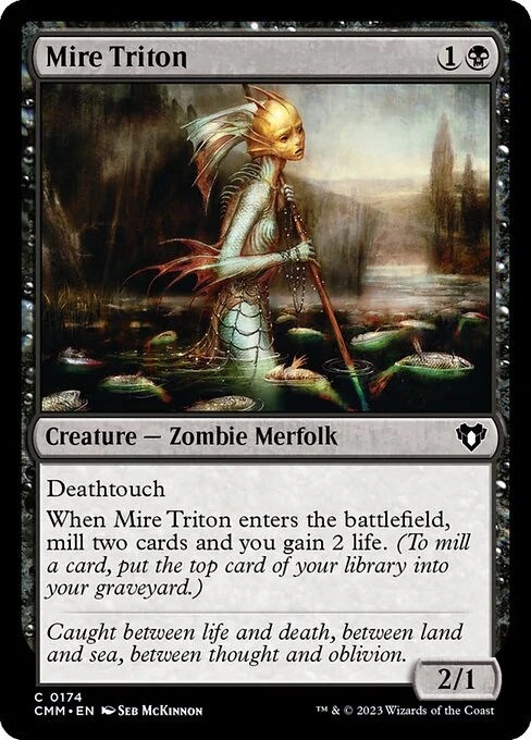 Mire Triton, carta Magic di tipo Creature — Zombie Merfolk illustrata da Seb McKinnon