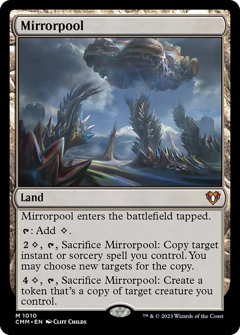 Mirrorpool, carta Magic di tipo Land illustrata da Cliff Childs